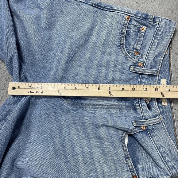 Levis Ribcage Wide Leg Jeans Womens 28 Blue Light Wash High Rise Denim Relaxed - Picture 4 of 10